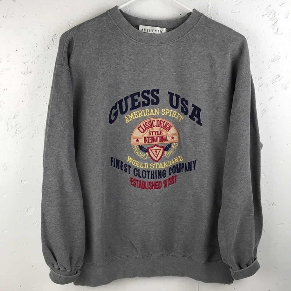 Vintage 90's AUTHENTIC GUESS CLASSIC Unisex American Spirit Crewneck Sweatshirt